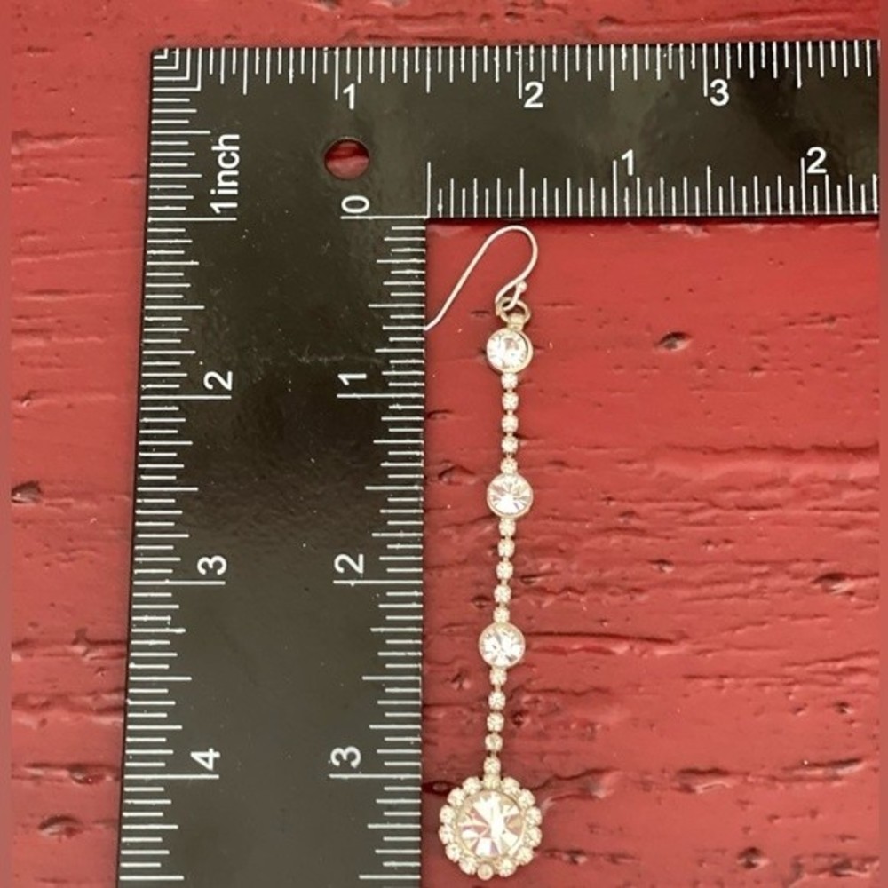 VTG Fashion Jewelry Cubic Zirconia Dangle Earrings  # 231 - Picture 4 of 5
